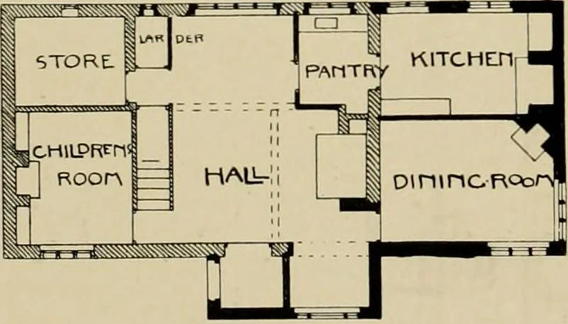 An illustration from Country-cottages and week-end homes, 1912, leaf 77