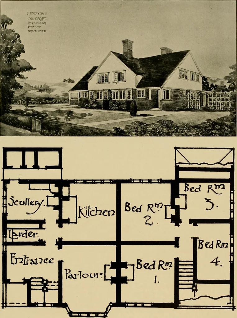 An illustration from Country-cottages and week-end homes, 1912, leaf 90