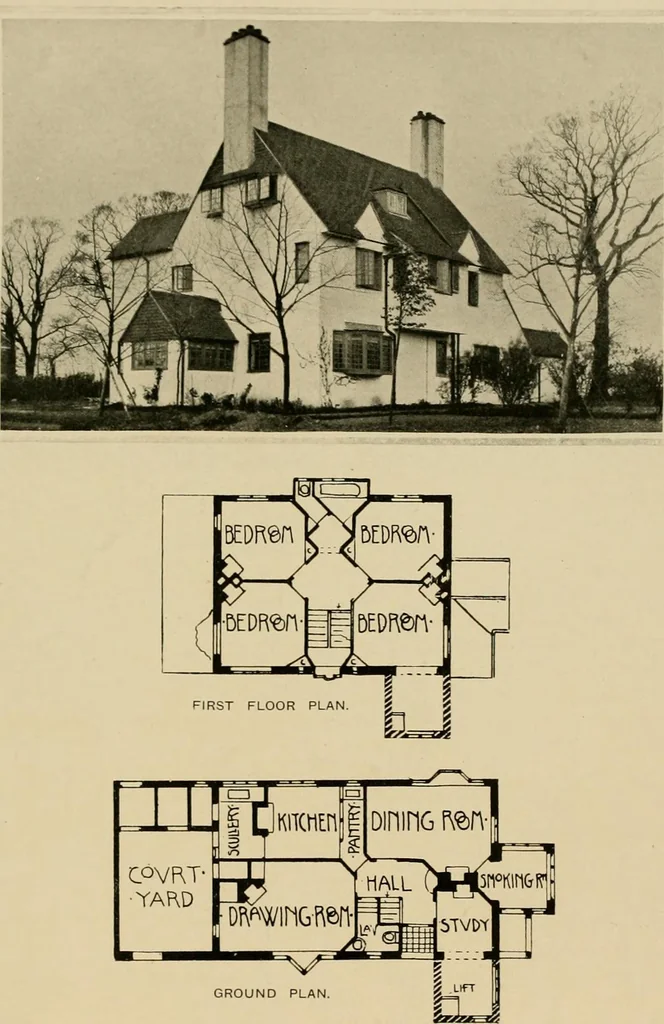 An illustration from Country-cottages and week-end homes, 1912, leaf 96