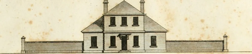 An illustration from The country gentleman's architect, in a great variety of new designs : for cottages, farm-houses, country-houses, villas, lodges for park or garden entrances, and ornamental wooden gates : with plans of the offices belonging to each design, distributed with a strict attention to convenience, elegance, and economy : engraved on thirty-two plates, from designs drawn, 1789, leaf 24