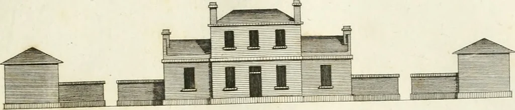 An illustration from The country gentleman's architect, in a great variety of new designs : for cottages, farm-houses, country-houses, villas, lodges for park or garden entrances, and ornamental wooden gates : with plans of the offices belonging to each design, distributed with a strict attention to convenience, elegance, and economy : engraved on thirty-two plates, from designs drawn, 1789, leaf 36