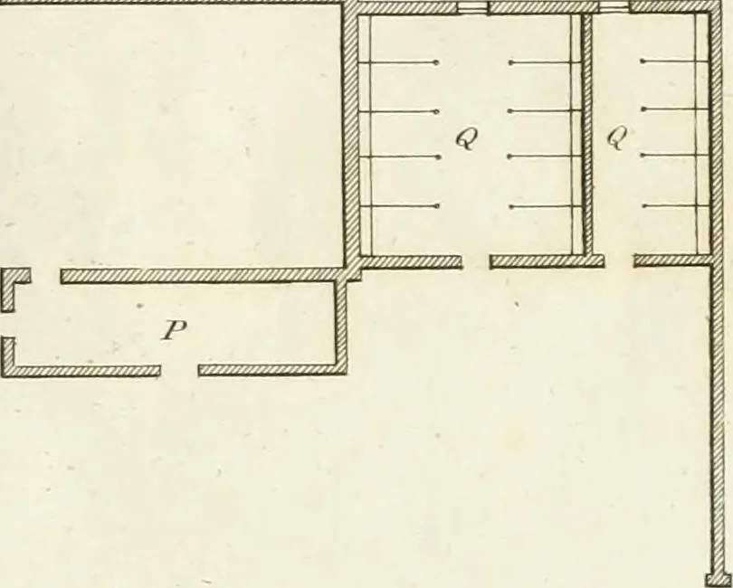 An illustration from The country gentleman's architect, in a great variety of new designs : for cottages, farm-houses, country-houses, villas, lodges for park or garden entrances, and ornamental wooden gates : with plans of the offices belonging to each design, distributed with a strict attention to convenience, elegance, and economy : engraved on thirty-two plates, from designs drawn, 1789, leaf 48