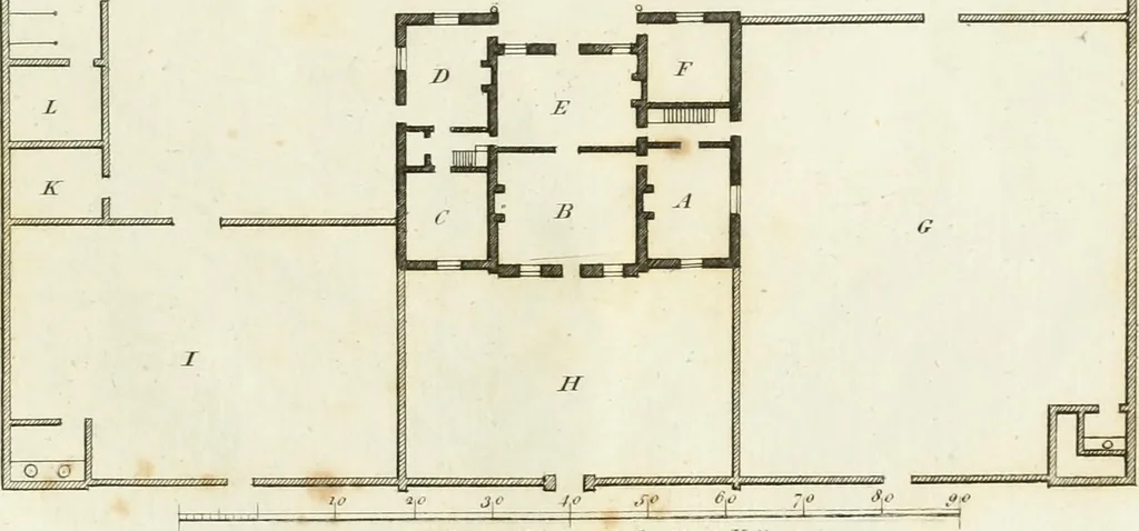 An illustration from The country gentleman's architect, in a great variety of new designs : for cottages, farm-houses, country-houses, villas, lodges for park or garden entrances, and ornamental wooden gates : with plans of the offices belonging to each design, distributed with a strict attention to convenience, elegance, and economy : engraved on thirty-two plates, from designs drawn, 1789, leaf 48