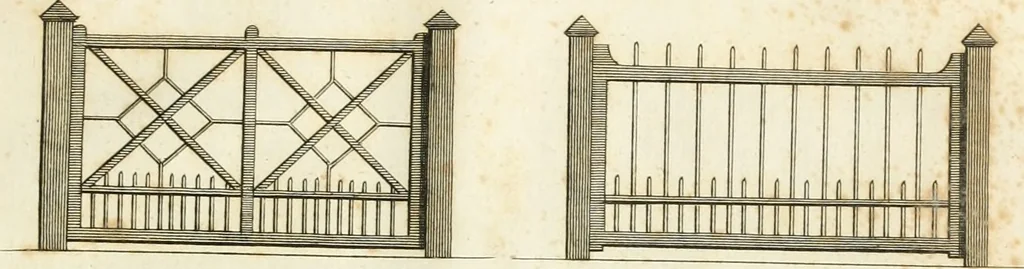 An illustration from The country gentleman's architect, in a great variety of new designs : for cottages, farm-houses, country-houses, villas, lodges for park or garden entrances, and ornamental wooden gates : with plans of the offices belonging to each design, distributed with a strict attention to convenience, elegance, and economy : engraved on thirty-two plates, from designs drawn, 1789, leaf 92