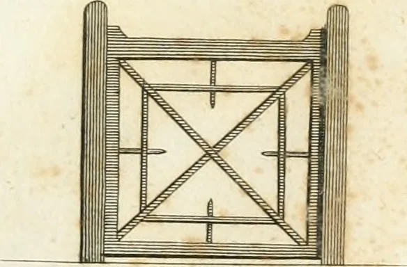 An illustration from The country gentleman's architect, in a great variety of new designs : for cottages, farm-houses, country-houses, villas, lodges for park or garden entrances, and ornamental wooden gates : with plans of the offices belonging to each design, distributed with a strict attention to convenience, elegance, and economy : engraved on thirty-two plates, from designs drawn, 1789, leaf 92