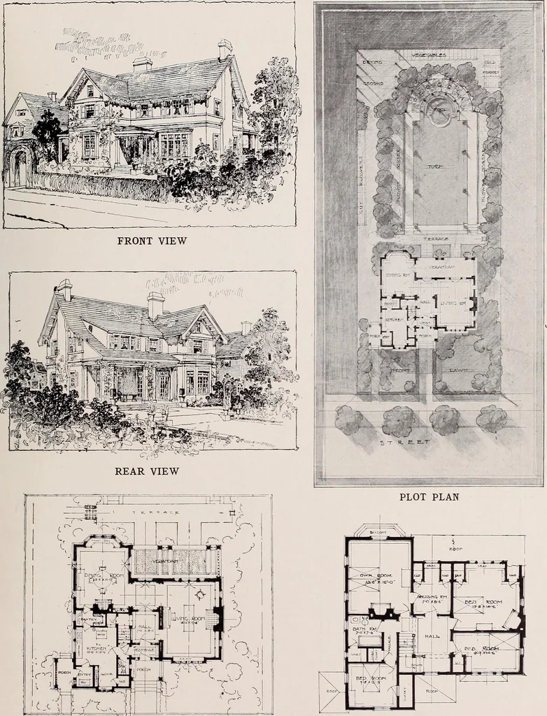 An illustration from Country homes and gardens of moderate cost;, 1907, leaf 116