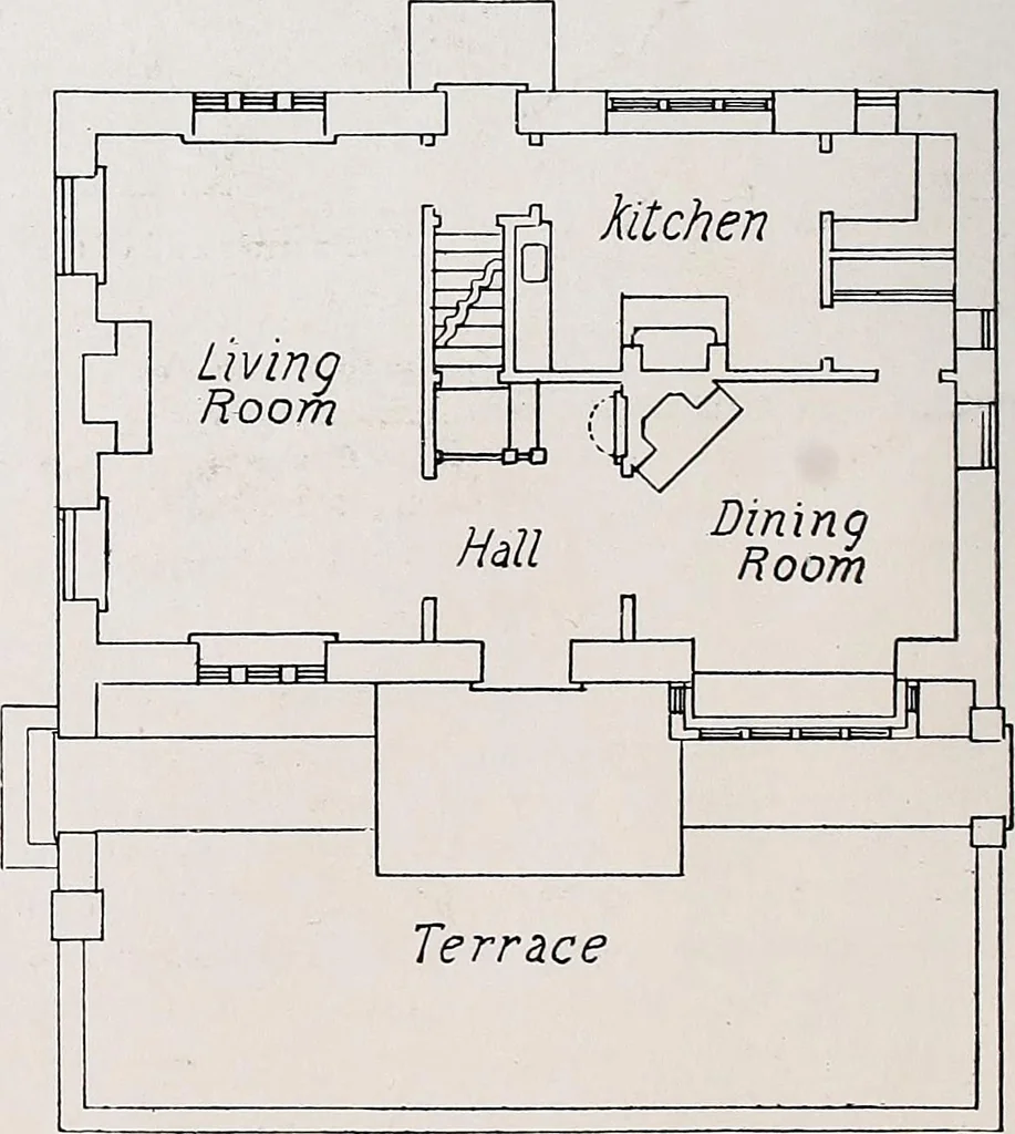 An illustration from Country homes and gardens of moderate cost;, 1907, leaf 13
