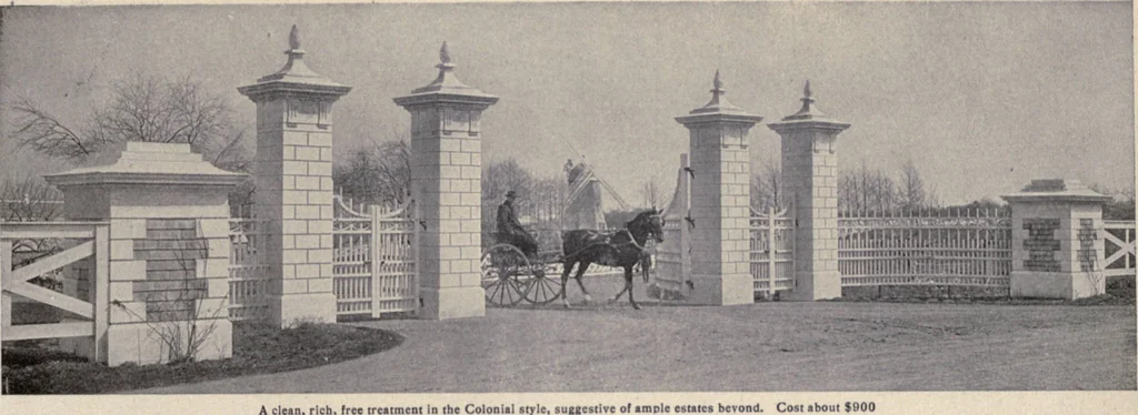 An illustration from The country house; a practical manual of the planning and construction of the American country home and its surroundings, 1905, leaf 287
