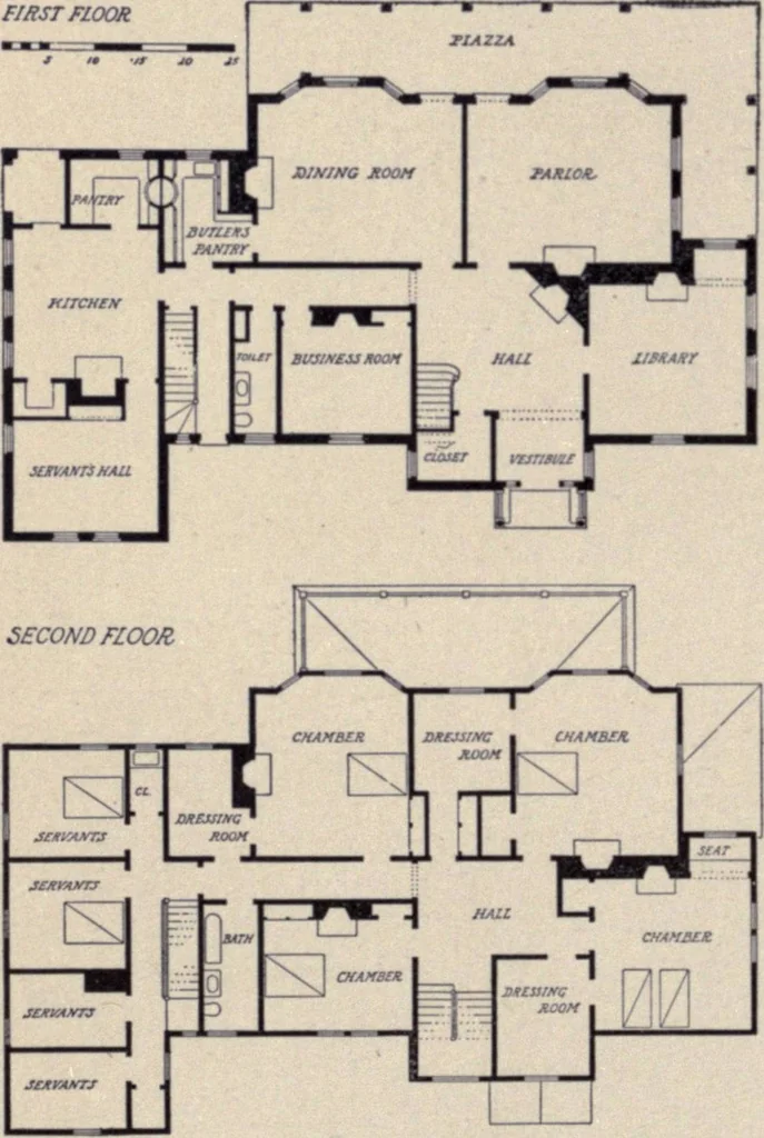 An illustration from The country house; a practical manual of the planning and construction of the American country home and its surroundings, 1905, leaf 49