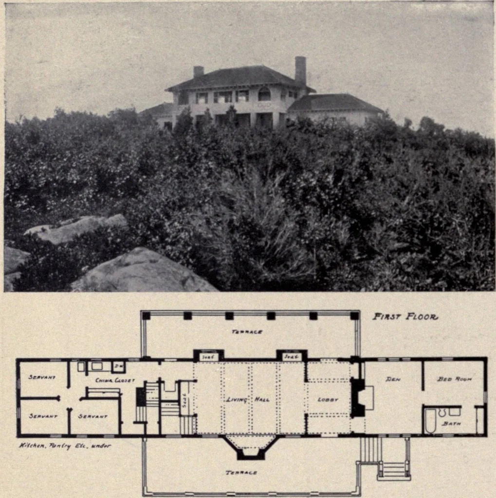 An illustration from The country house; a practical manual of the planning and construction of the American country home and its surroundings, 1905, leaf 61