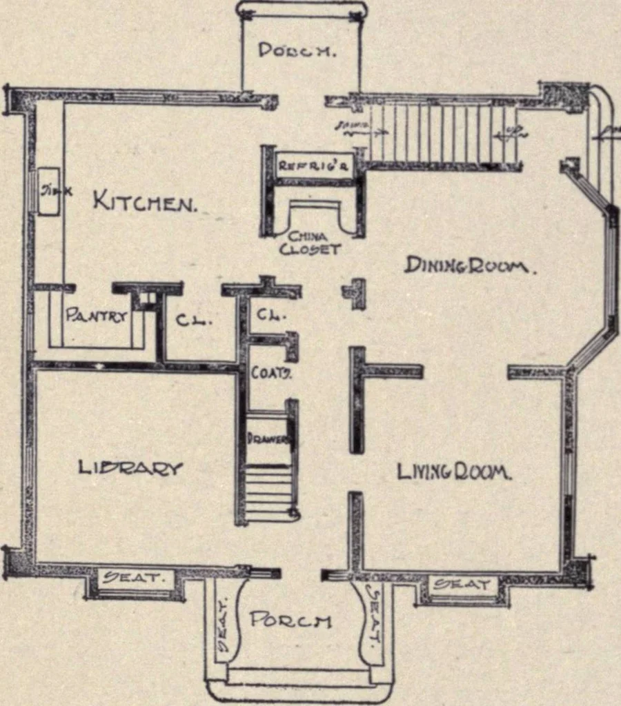 An illustration from The country house; a practical manual of the planning and construction of the American country home and its surroundings, 1905, leaf 65