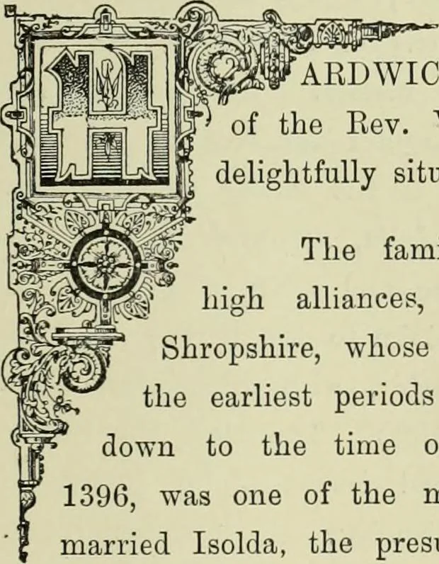 An illustration from The county seats of Shropshire : a series of descriptive sketches, with historical and antiquarian notes, of the principal family mansions, 1891, leaf 552