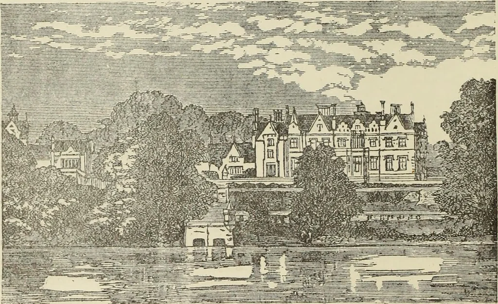 An illustration from The county seats of Shropshire : a series of descriptive sketches, with historical and antiquarian notes, of the principal family mansions, 1891, leaf 57
