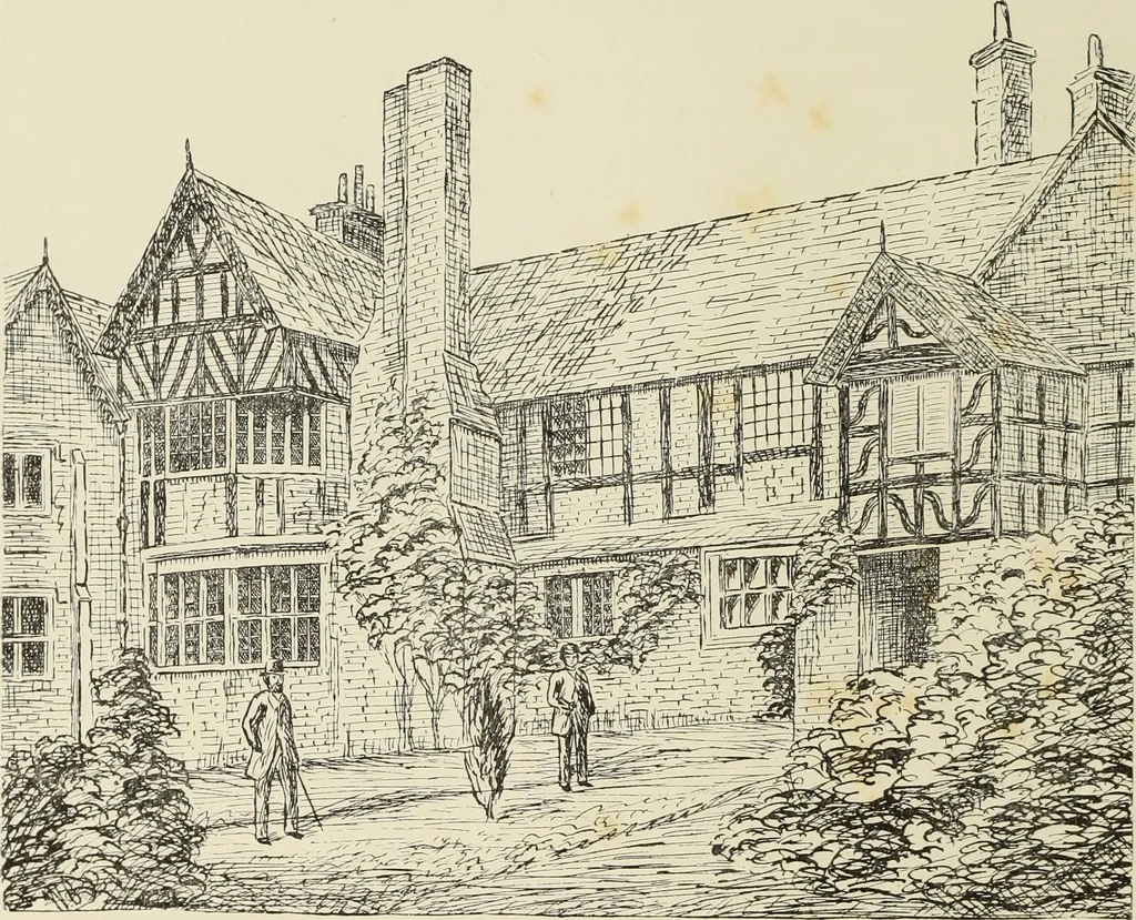 An illustration from The county seats of Shropshire : a series of descriptive sketches, with historical and antiquarian notes, of the principal family mansions, 1891, leaf 81