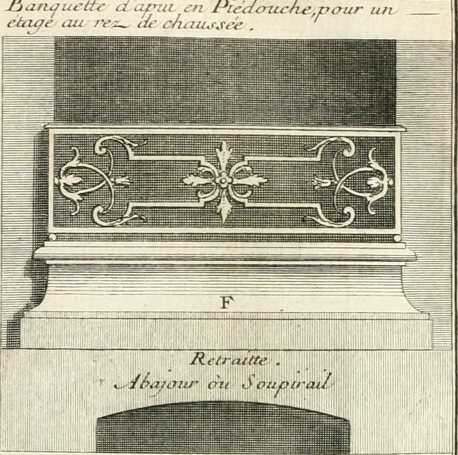 An illustration from Cours d'architecture : qui comprend Les ordres de Vignole, avec des commentaires, les figures & les descriptions de ses plus beaux bâtimens, & de ceux de Michel-Ange, des instructions et des preceptes, & plusieurs nouveaux desseins concernans la distribution & la décoration, la matière & la construction des édifices, la maçonnerie, la charpenterie, la couverture, la serrurerie, la menuiserie, le jardinage, & géneralement tout ce qui regarde l'art de bastir, 1738, leaf 232