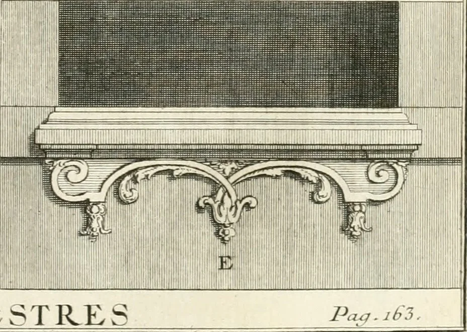 An illustration from Cours d'architecture : qui comprend Les ordres de Vignole, avec des commentaires, les figures & les descriptions de ses plus beaux bâtimens, & de ceux de Michel-Ange, des instructions et des preceptes, & plusieurs nouveaux desseins concernans la distribution & la décoration, la matière & la construction des édifices, la maçonnerie, la charpenterie, la couverture, la serrurerie, la menuiserie, le jardinage, & géneralement tout ce qui regarde l'art de bastir, 1738, leaf 232