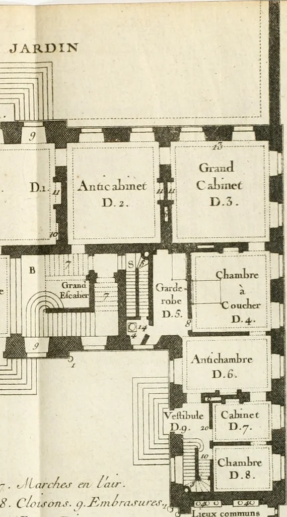An illustration from Cours d'architecture : qui comprend Les ordres de Vignole, avec des commentaires, les figures & les descriptions de ses plus beaux bâtimens, & de ceux de Michel-Ange, des instructions et des preceptes, & plusieurs nouveaux desseins concernans la distribution & la décoration, la matière & la construction des édifices, la maçonnerie, la charpenterie, la couverture, la serrurerie, la menuiserie, le jardinage, & géneralement tout ce qui regarde l'art de bastir, 1738, leaf 286