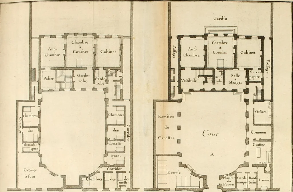 An illustration from Cours d'architecture : qui comprend Les ordres de Vignole, avec des commentaires, les figures & les descriptions de ses plus beaux bâtimens, & de ceux de Michel-Ange, des instructions et des preceptes, & plusieurs nouveaux desseins concernans la distribution & la décoration, la matière & la construction des édifices, la maçonnerie, la charpenterie, la couverture, la serrurerie, la menuiserie, le jardinage, & géneralement tout ce qui regarde l'art de bastir, 1738, leaf 303