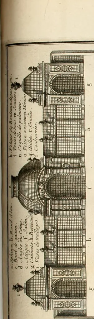 An illustration from Cours d'architecture : qui comprend Les ordres de Vignole, avec des commentaires, les figures & les descriptions de ses plus beaux bâtimens, & de ceux de Michel-Ange, des instructions et des preceptes, & plusieurs nouveaux desseins concernans la distribution & la décoration, la matière & la construction des édifices, la maçonnerie, la charpenterie, la couverture, la serrurerie, la menuiserie, le jardinage, & géneralement tout ce qui regarde l'art de bastir, 1738, leaf 373