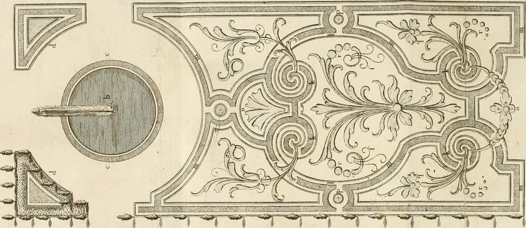 An illustration from Cours d'architecture : qui comprend Les ordres de Vignole, avec des commentaires, les figures & les descriptions de ses plus beaux bâtimens, & de ceux de Michel-Ange, des instructions et des preceptes, & plusieurs nouveaux desseins concernans la distribution & la décoration, la matière & la construction des édifices, la maçonnerie, la charpenterie, la couverture, la serrurerie, la menuiserie, le jardinage, & géneralement tout ce qui regarde l'art de bastir, 1738, leaf 373