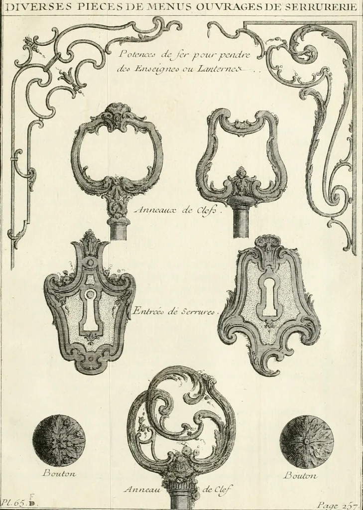An illustration from Cours d'architecture : qui comprend Les ordres de Vignole, avec des commentaires, les figures & les descriptions de ses plus beaux bâtimens, & de ceux de Michel-Ange, des instructions et des preceptes, & plusieurs nouveaux desseins concernans la distribution & la décoration, la matière & la construction des édifices, la maçonnerie, la charpenterie, la couverture, la serrurerie, la menuiserie, le jardinage, & géneralement tout ce qui regarde l'art de bastir, 1738, leaf 400