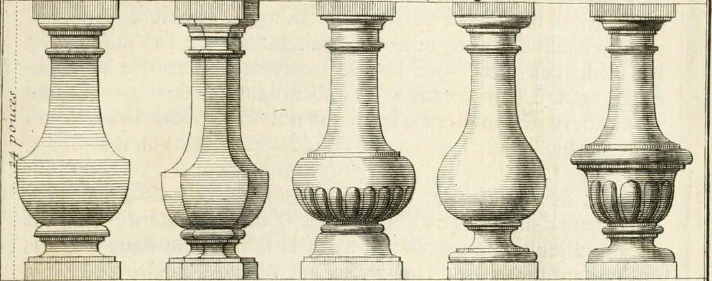 An illustration from Cours d'architecture : qui comprend Les ordres de Vignole, avec des commentaires, les figures & les descriptions de ses plus beaux bâtimens, & de ceux de Michel-Ange, des instructions et des preceptes, & plusieurs nouveaux desseins concernans la distribution & la décoration, la matière & la construction des édifices, la maçonnerie, la charpenterie, la couverture, la serrurerie, la menuiserie, le jardinage, & géneralement tout ce qui regarde l'art de bastir, 1738, leaf 518