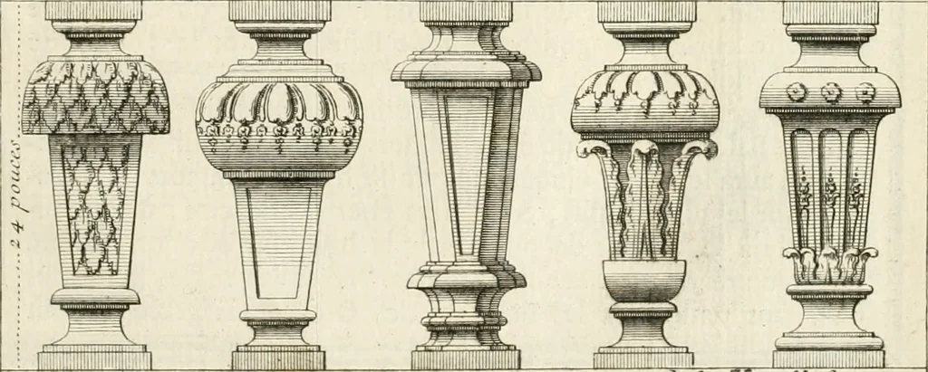 An illustration from Cours d'architecture : qui comprend Les ordres de Vignole, avec des commentaires, les figures & les descriptions de ses plus beaux bâtimens, & de ceux de Michel-Ange, des instructions et des preceptes, & plusieurs nouveaux desseins concernans la distribution & la décoration, la matière & la construction des édifices, la maçonnerie, la charpenterie, la couverture, la serrurerie, la menuiserie, le jardinage, & géneralement tout ce qui regarde l'art de bastir, 1738, leaf 518