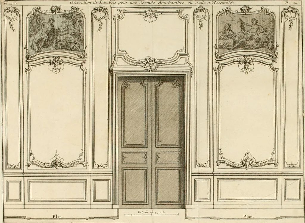 An illustration from Cours d'architecture : qui comprend Les ordres de Vignole, avec des commentaires, les figures & les descriptions de ses plus beaux bâtimens, & de ceux de Michel-Ange, des instructions et des preceptes, & plusieurs nouveaux desseins concernans la distribution & la décoration, la matière & la construction des édifices, la maçonnerie, la charpenterie, la couverture, la serrurerie, la menuiserie, le jardinage, & géneralement tout ce qui regarde l'art de bastir, 1738, leaf 565