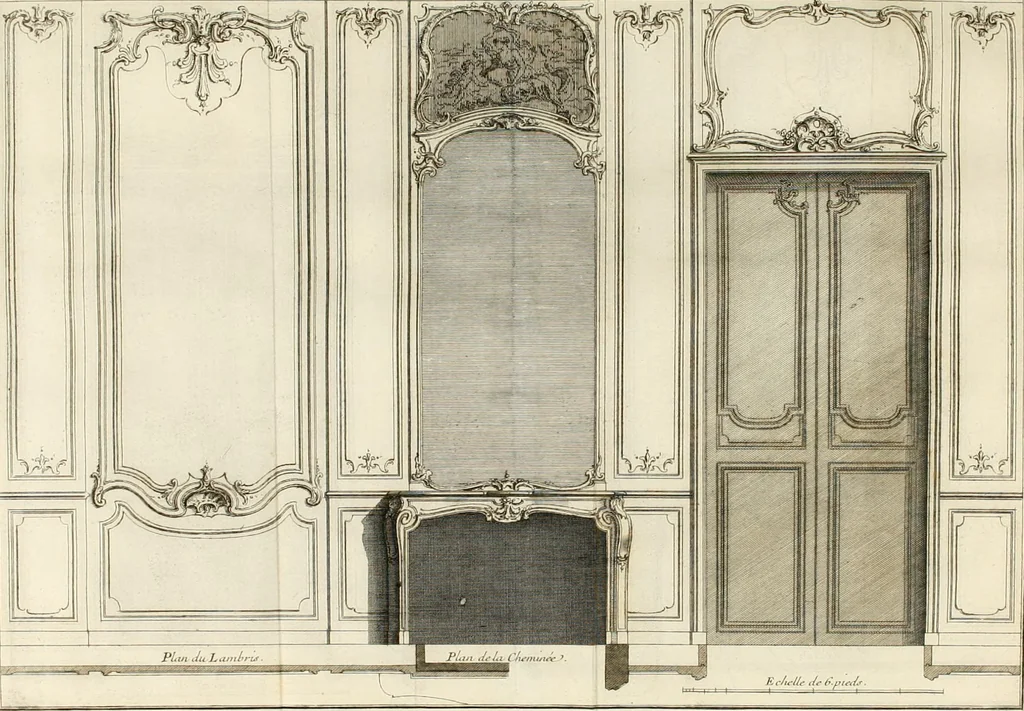 An illustration from Cours d'architecture : qui comprend Les ordres de Vignole, avec des commentaires, les figures & les descriptions de ses plus beaux bâtimens, & de ceux de Michel-Ange, des instructions et des preceptes, & plusieurs nouveaux desseins concernans la distribution & la décoration, la matière & la construction des édifices, la maçonnerie, la charpenterie, la couverture, la serrurerie, la menuiserie, le jardinage, & géneralement tout ce qui regarde l'art de bastir, 1738, leaf 569