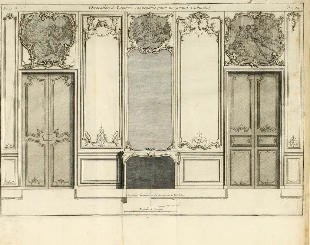 An illustration from Cours d'architecture : qui comprend Les ordres de Vignole, avec des commentaires, les figures & les descriptions de ses plus beaux bâtimens, & de ceux de Michel-Ange, des instructions et des preceptes, & plusieurs nouveaux desseins concernans la distribution & la décoration, la matière & la construction des édifices, la maçonnerie, la charpenterie, la couverture, la serrurerie, la menuiserie, le jardinage, & géneralement tout ce qui regarde l'art de bastir, 1738, leaf 575