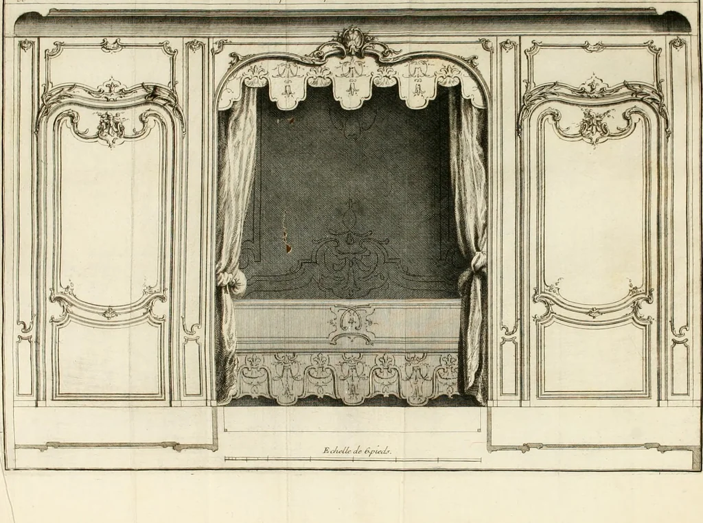 An illustration from Cours d'architecture : qui comprend Les ordres de Vignole, avec des commentaires, les figures & les descriptions de ses plus beaux bâtimens, & de ceux de Michel-Ange, des instructions et des preceptes, & plusieurs nouveaux desseins concernans la distribution & la décoration, la matière & la construction des édifices, la maçonnerie, la charpenterie, la couverture, la serrurerie, la menuiserie, le jardinage, & géneralement tout ce qui regarde l'art de bastir, 1738, leaf 577