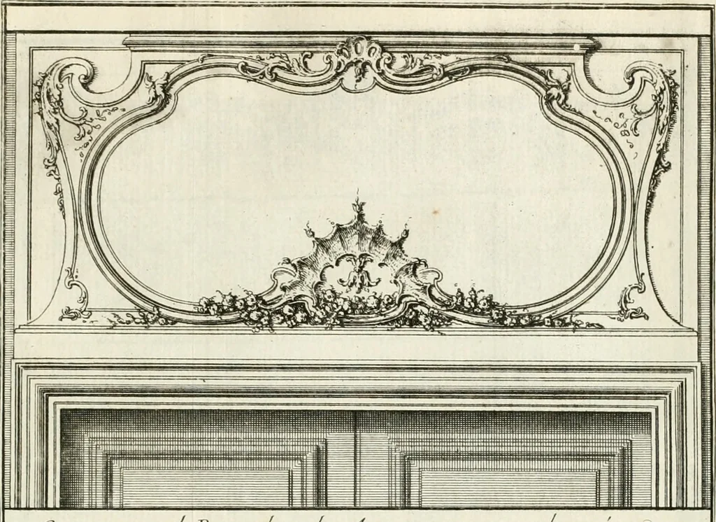 An illustration from Cours d'architecture : qui comprend Les ordres de Vignole, avec des commentaires, les figures & les descriptions de ses plus beaux bâtimens, & de ceux de Michel-Ange, des instructions et des preceptes, & plusieurs nouveaux desseins concernans la distribution & la décoration, la matière & la construction des édifices, la maçonnerie, la charpenterie, la couverture, la serrurerie, la menuiserie, le jardinage, & géneralement tout ce qui regarde l'art de bastir, 1738, leaf 588
