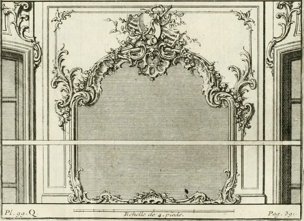 An illustration from Cours d'architecture : qui comprend Les ordres de Vignole, avec des commentaires, les figures & les descriptions de ses plus beaux bâtimens, & de ceux de Michel-Ange, des instructions et des preceptes, & plusieurs nouveaux desseins concernans la distribution & la décoration, la matière & la construction des édifices, la maçonnerie, la charpenterie, la couverture, la serrurerie, la menuiserie, le jardinage, & géneralement tout ce qui regarde l'art de bastir, 1738, leaf 592