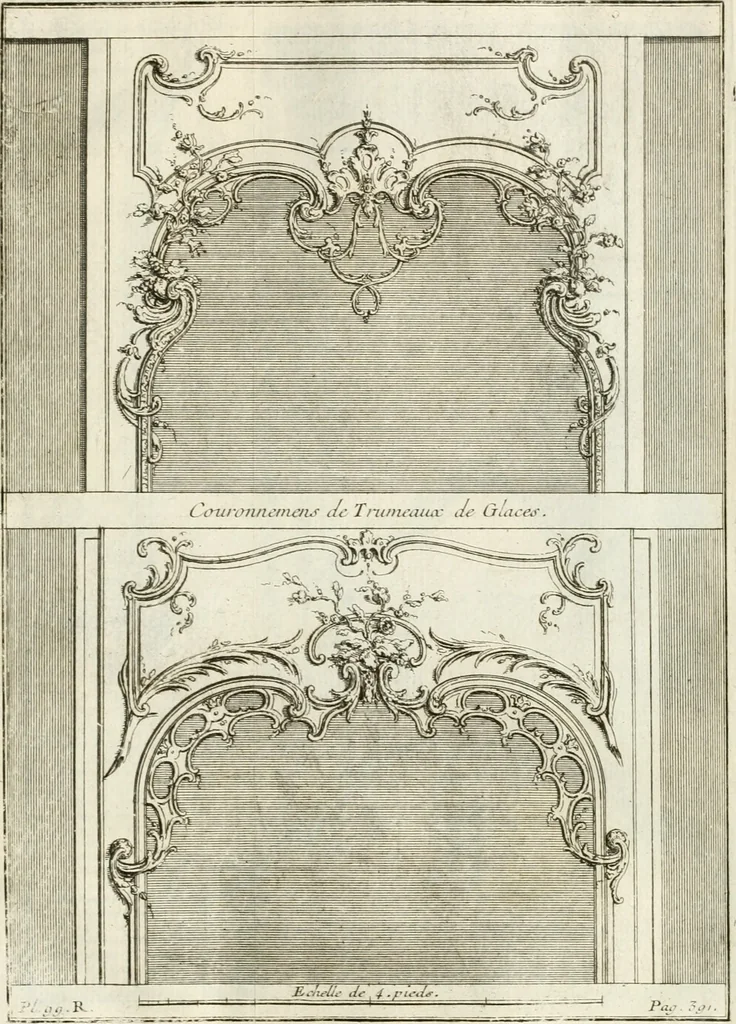 An illustration from Cours d'architecture : qui comprend Les ordres de Vignole, avec des commentaires, les figures & les descriptions de ses plus beaux bâtimens, & de ceux de Michel-Ange, des instructions et des preceptes, & plusieurs nouveaux desseins concernans la distribution & la décoration, la matière & la construction des édifices, la maçonnerie, la charpenterie, la couverture, la serrurerie, la menuiserie, le jardinage, & géneralement tout ce qui regarde l'art de bastir, 1738, leaf 594