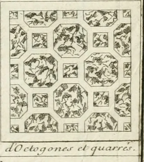 An illustration from Cours d'architecture : qui comprend Les ordres de Vignole, avec des commentaires, les figures & les descriptions de ses plus beaux bâtimens, & de ceux de Michel-Ange, des instructions et des preceptes, & plusieurs nouveaux desseins concernans la distribution & la décoration, la matière & la construction des édifices, la maçonnerie, la charpenterie, la couverture, la serrurerie, la menuiserie, le jardinage, & géneralement tout ce qui regarde l'art de bastir, 1738, leaf 616