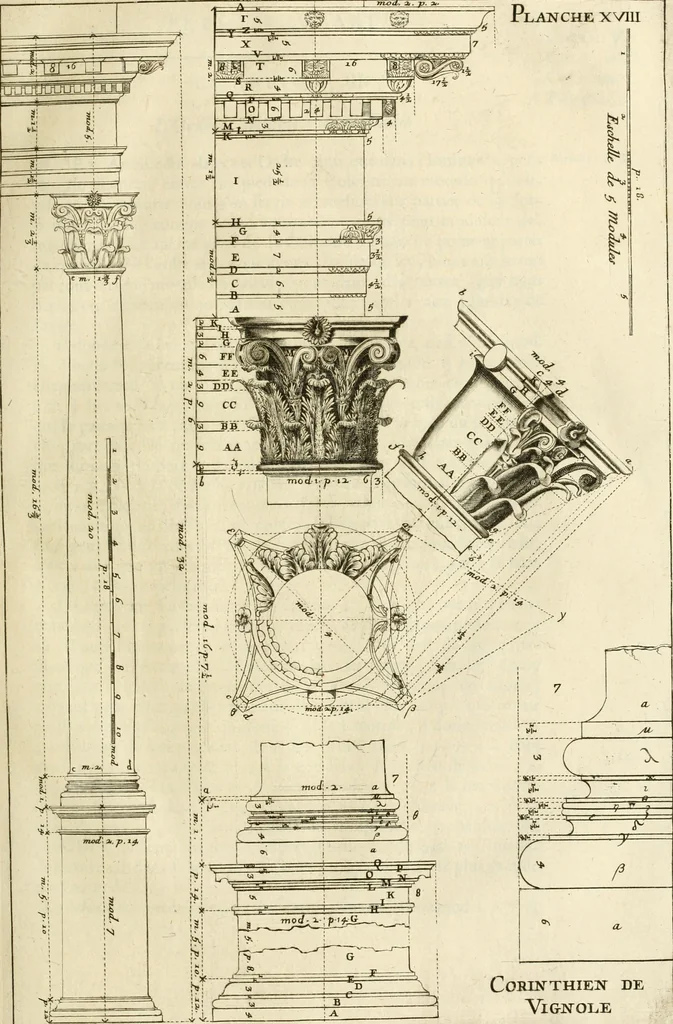 An illustration from Cours d'architecture enseigné dans l'Academie royale d'architecture : premiere[-cinquième] partie ..., 1675, leaf 148