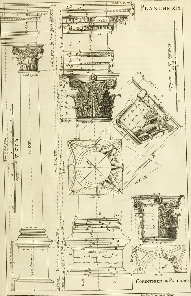 An illustration from Cours d'architecture enseigné dans l'Academie royale d'architecture : premiere[-cinquième] partie ..., 1675, leaf 154