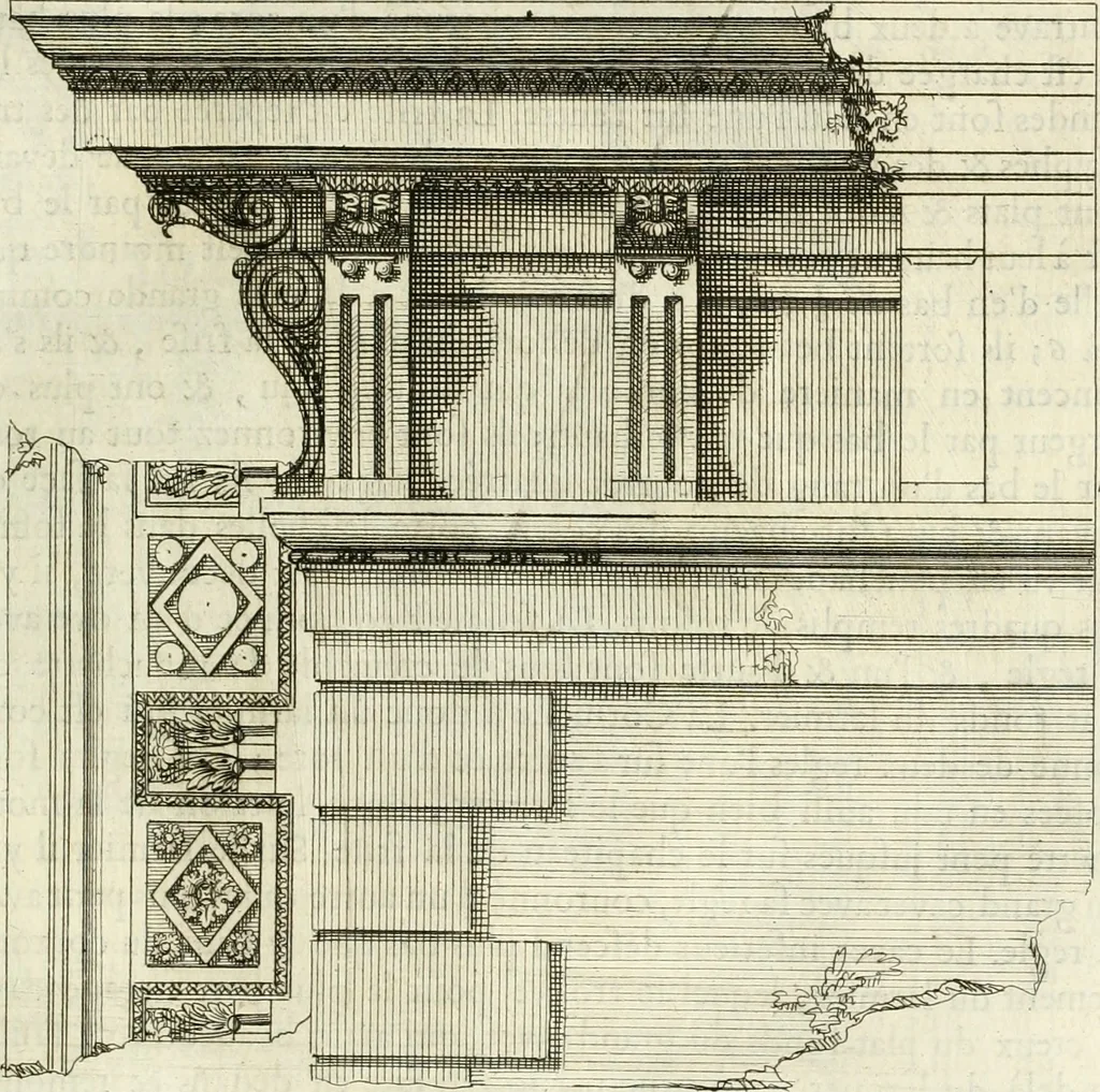 An illustration from Cours d'architecture enseigné dans l'Academie royale d'architecture : premiere[-cinquième] partie ..., 1675, leaf 338