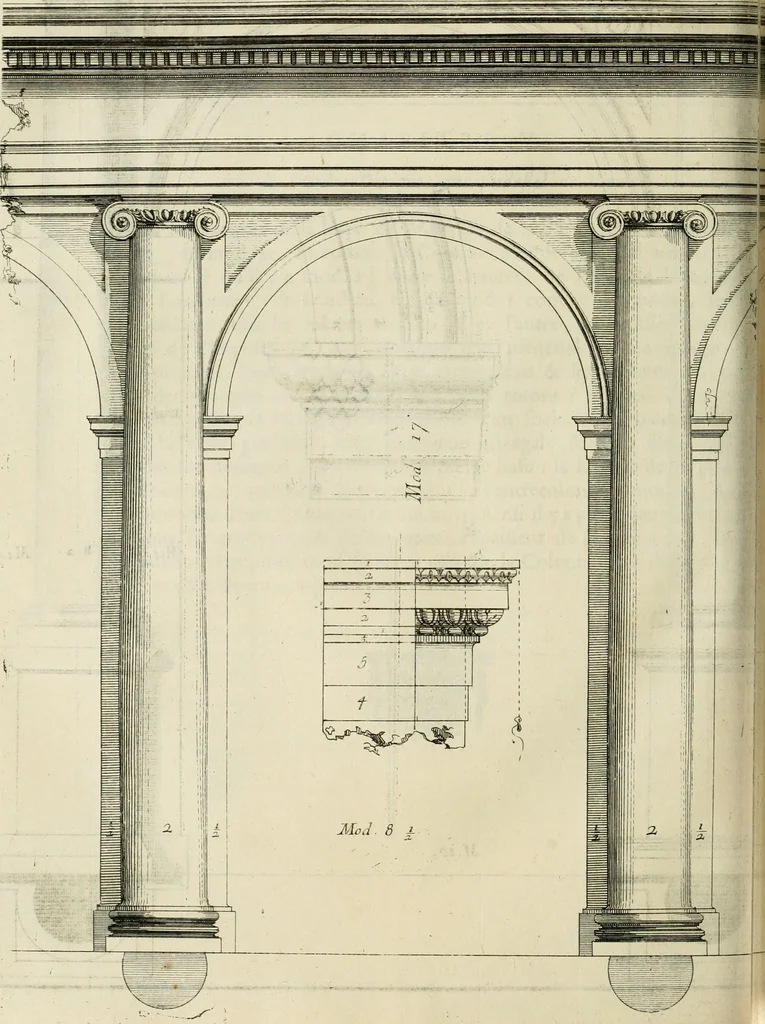 An illustration from Cours d'architecture enseigné dans l'Academie royale d'architecture : premiere[-cinquième] partie ..., 1675, leaf 543