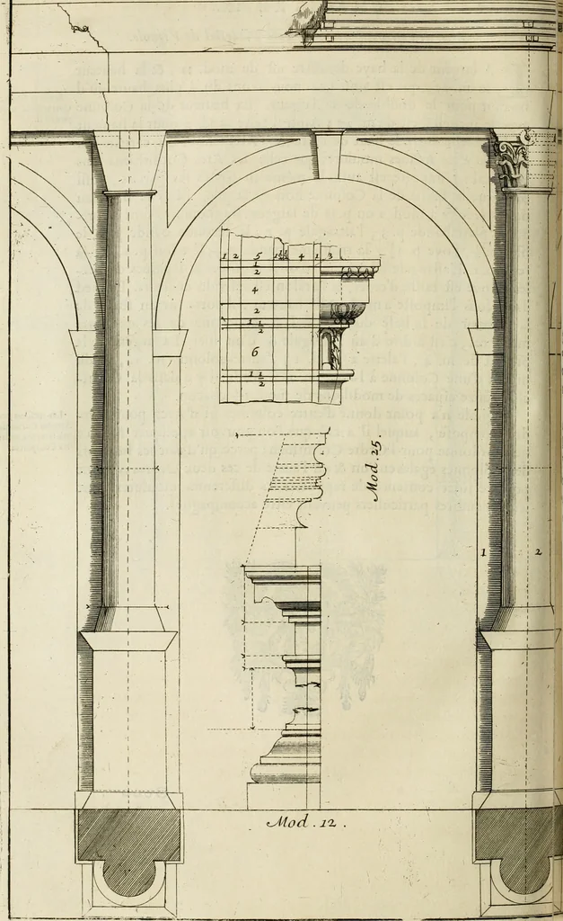 An illustration from Cours d'architecture enseigné dans l'Academie royale d'architecture : premiere[-cinquième] partie ..., 1675, leaf 549