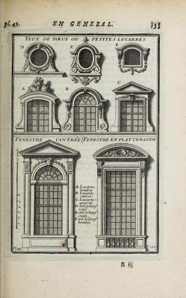 An illustration from Cours d'architecture qui comprend les ordres de Vignole : avec des commentaires, les figures & descriptions de ses plus beaux bâtimens, & de ceux de Michel-Ange ... & tout ce qui regarde l'art de bâtir : avec une ample explication par ordre alphabetique de tous les termes, 1691, leaf 245