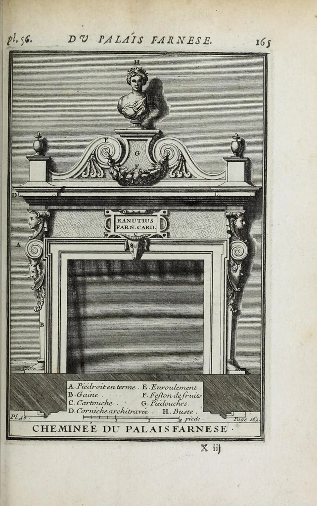 An illustration from Cours d'architecture qui comprend les ordres de Vignole : avec des commentaires, les figures & descriptions de ses plus beaux bâtimens, & de ceux de Michel-Ange ... & tout ce qui regarde l'art de bâtir : avec une ample explication par ordre alphabetique de tous les termes, 1691, leaf 277