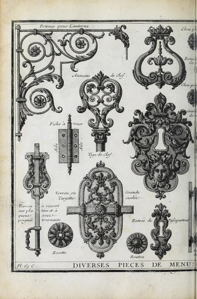An illustration from Cours d'architecture qui comprend les ordres de Vignole : avec des commentaires, les figures & descriptions de ses plus beaux bâtimens, & de ceux de Michel-Ange ... & tout ce qui regarde l'art de bâtir : avec une ample explication par ordre alphabetique de tous les termes, 1691, leaf 370