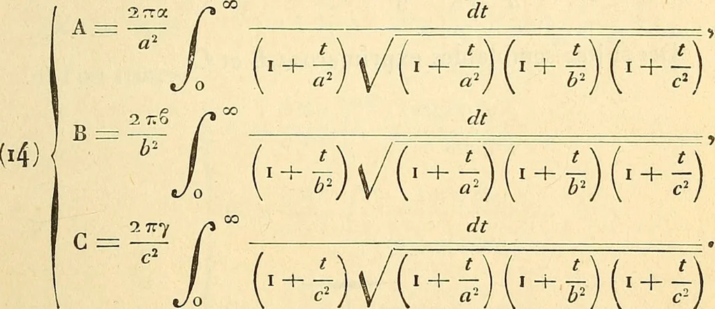 An illustration from Cours de mécanique de l'École polytechnique, 1883, leaf 118
