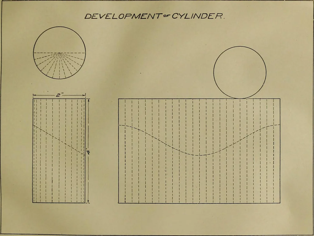 An illustration from A course in mechanical drawing for evening schools and self-instruction, 1896, leaf 41