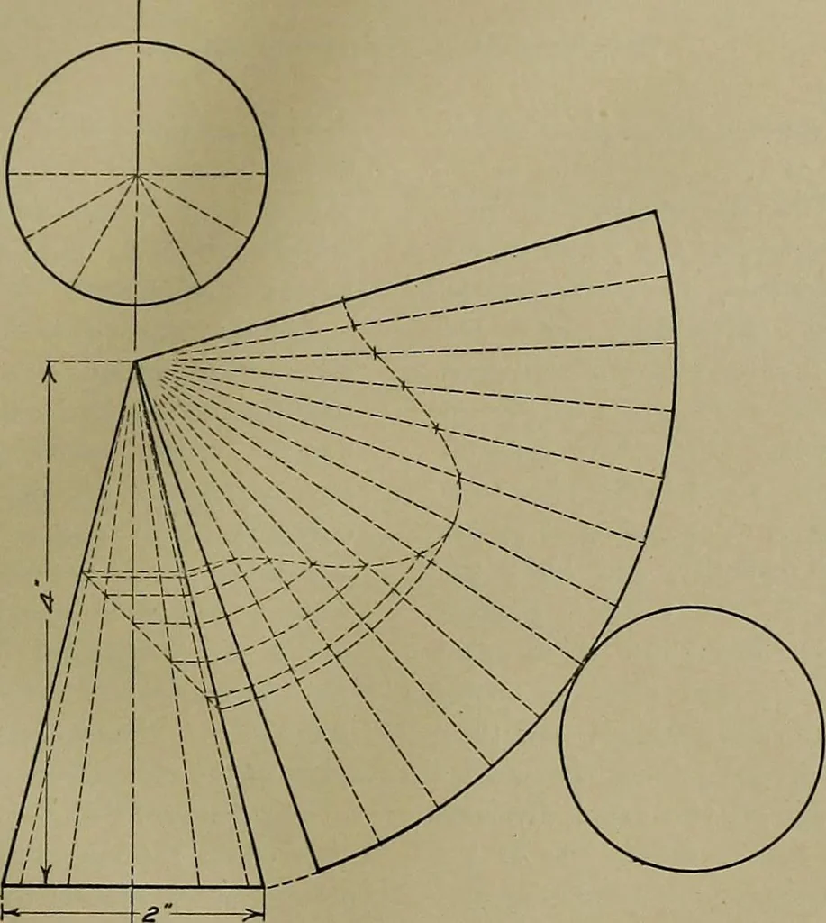 An illustration from A course in mechanical drawing for evening schools and self-instruction, 1896, leaf 43