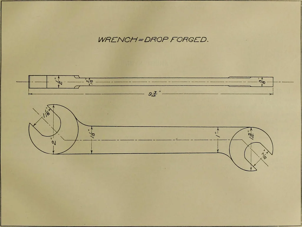 An illustration from A course in mechanical drawing for evening schools and self-instruction, 1896, leaf 55