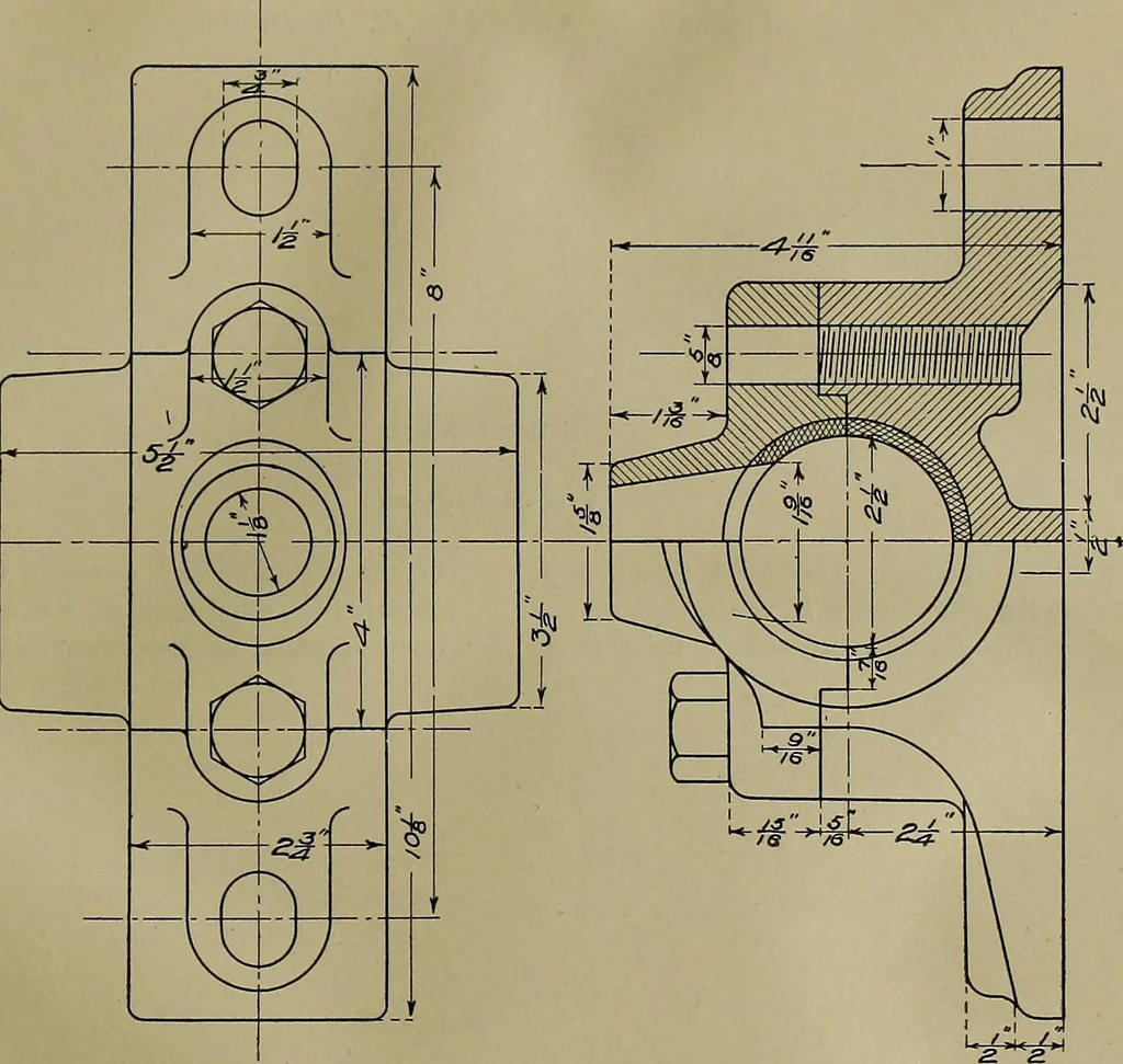 An illustration from A course in mechanical drawing for evening schools and self-instruction, 1896, leaf 63