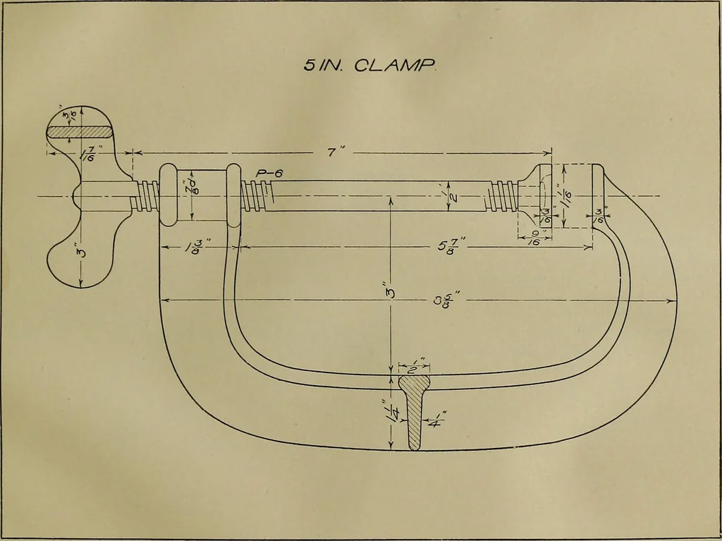 An illustration from A course in mechanical drawing for evening schools and self-instruction, 1896, leaf 65