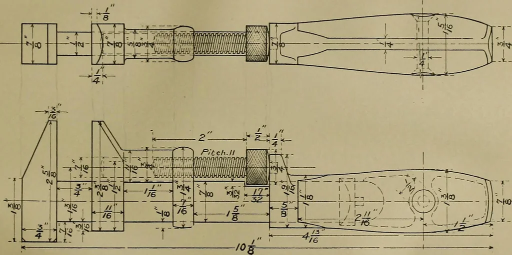 An illustration from A course in mechanical drawing for evening schools and self-instruction, 1896, leaf 67